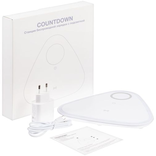 Станция беспроводной зарядки с антистрессом Countdown (Белая) Станция беспроводной зарядки с антистрессом Countdown (Белая)