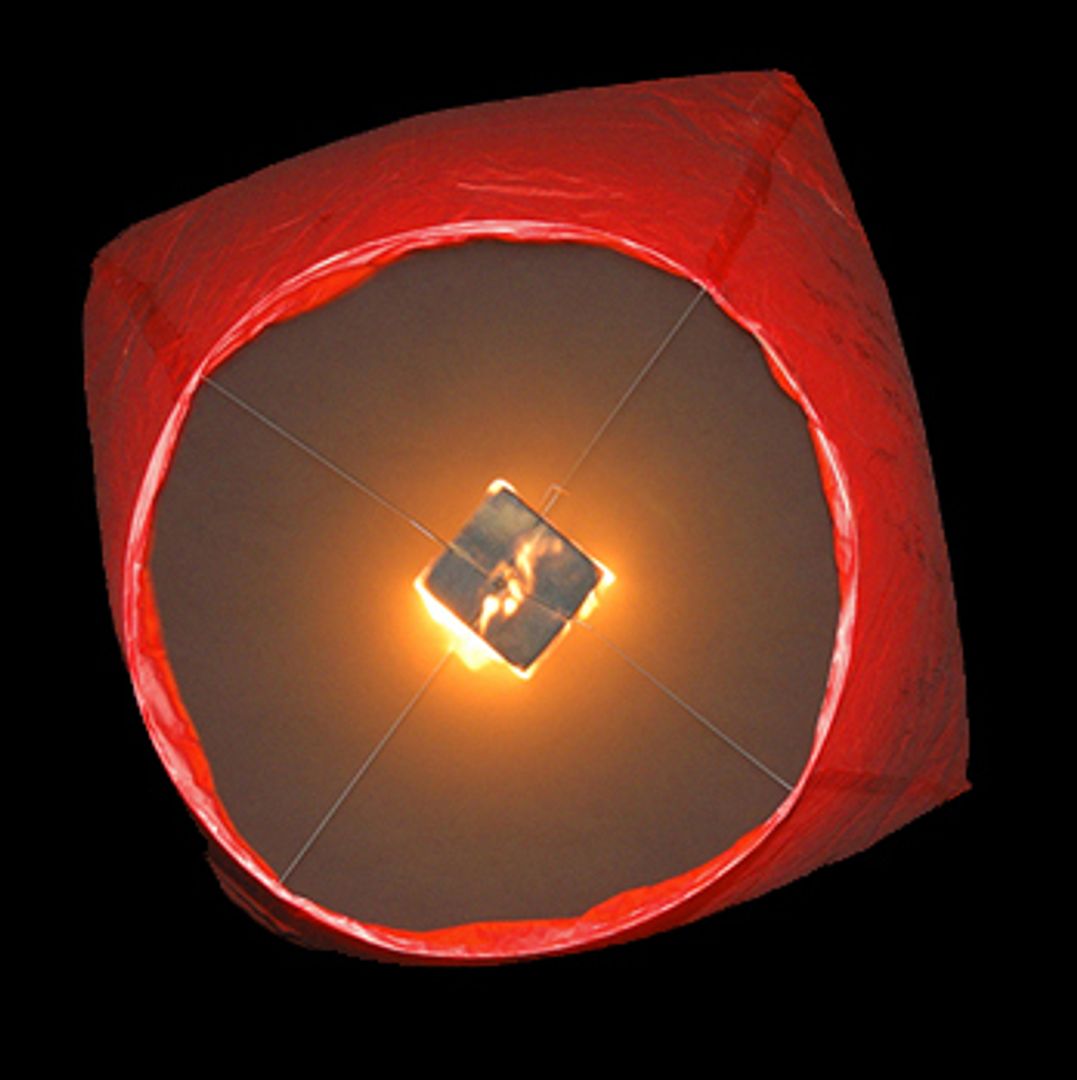 Летающий фонарик (Оранжевый) Вид снизу Летающий фонарик (Оранжевый) Вид снизу