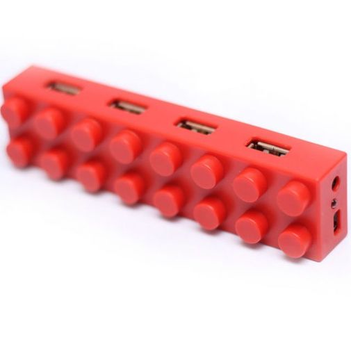 USB Хаб Лего (Красный)