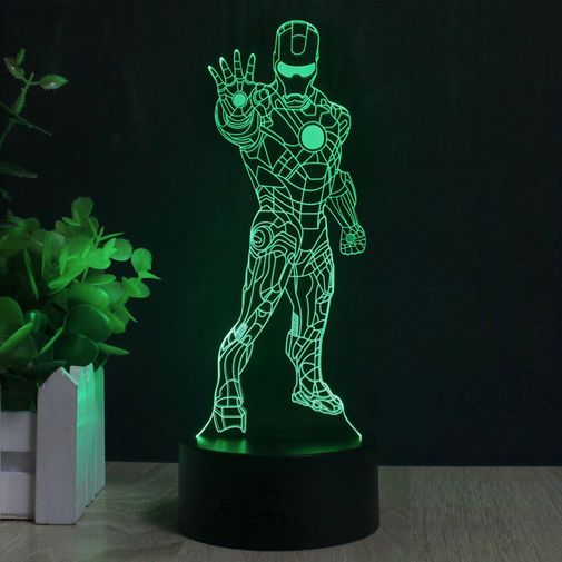 3D Лампа Железный человек