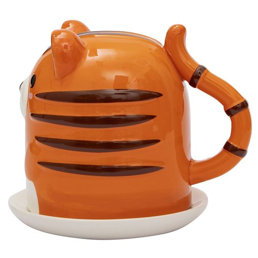 Кружка с блюдцем Тигренок