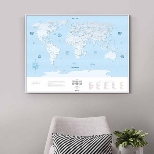 Скретч-карта мира Travel Map Silver World (на английском)