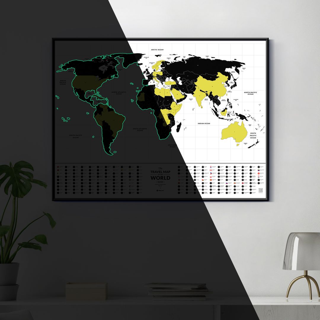 Скретч-карта мира Travel Map Glow World (на английском) Скретч-карта мира Travel Map Glow World (на английском)