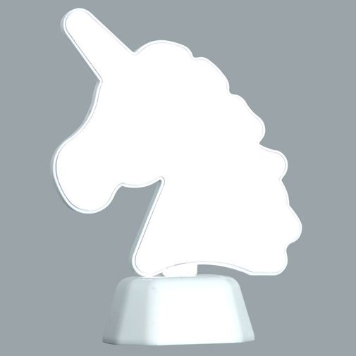 Зеркальный 3D Светильник Голова единорога (с эффектом тоннеля)