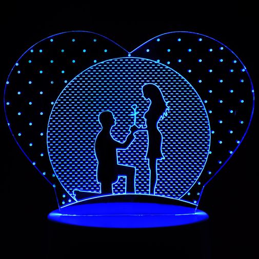 3D Лампа Признание в любви 3D Лампа Признание в любви