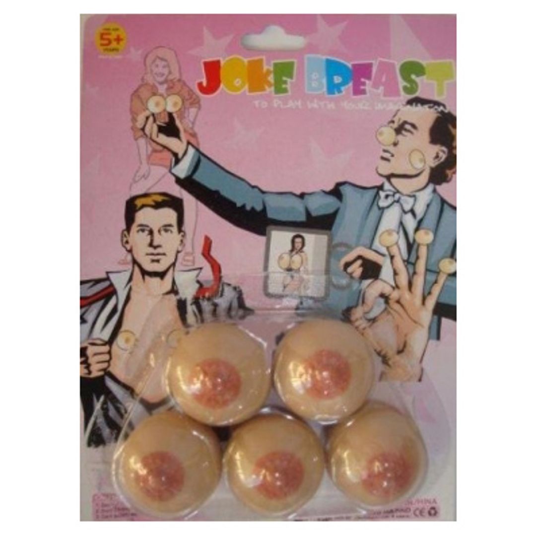 Набор-прикол Груди на палец (5 шт) Набор-прикол Груди на палец (5 шт)