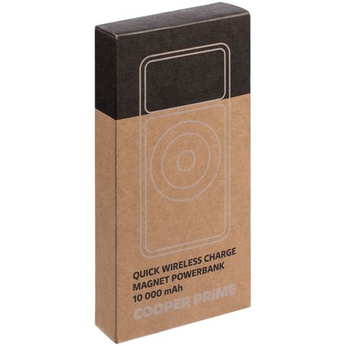 Магнитный беспроводной аккумулятор Cooper Prime 10000 мАч (Серый графит)