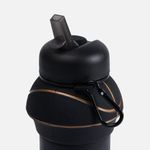 Складная бутылка для воды Basketball Flex (черный)