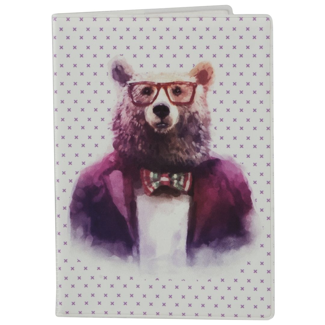 Обложка для паспорта Bear Hipster Обложка для паспорта Bear Hipster