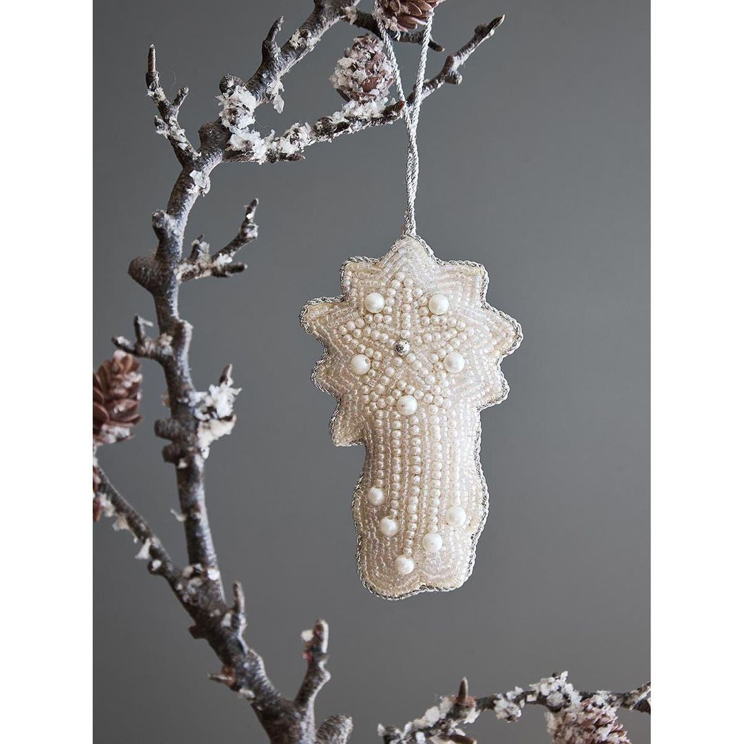 Набор елочных украшений Christmas pearls из коллекции New Year Essential, 4 шт.