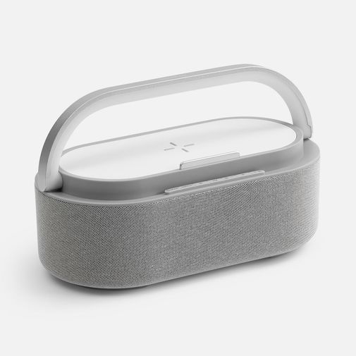 Колонка с часами и беспроводной зарядкой Veske ver.2 (серый) Колонка с часами и беспроводной зарядкой Veske ver.2 (серый)