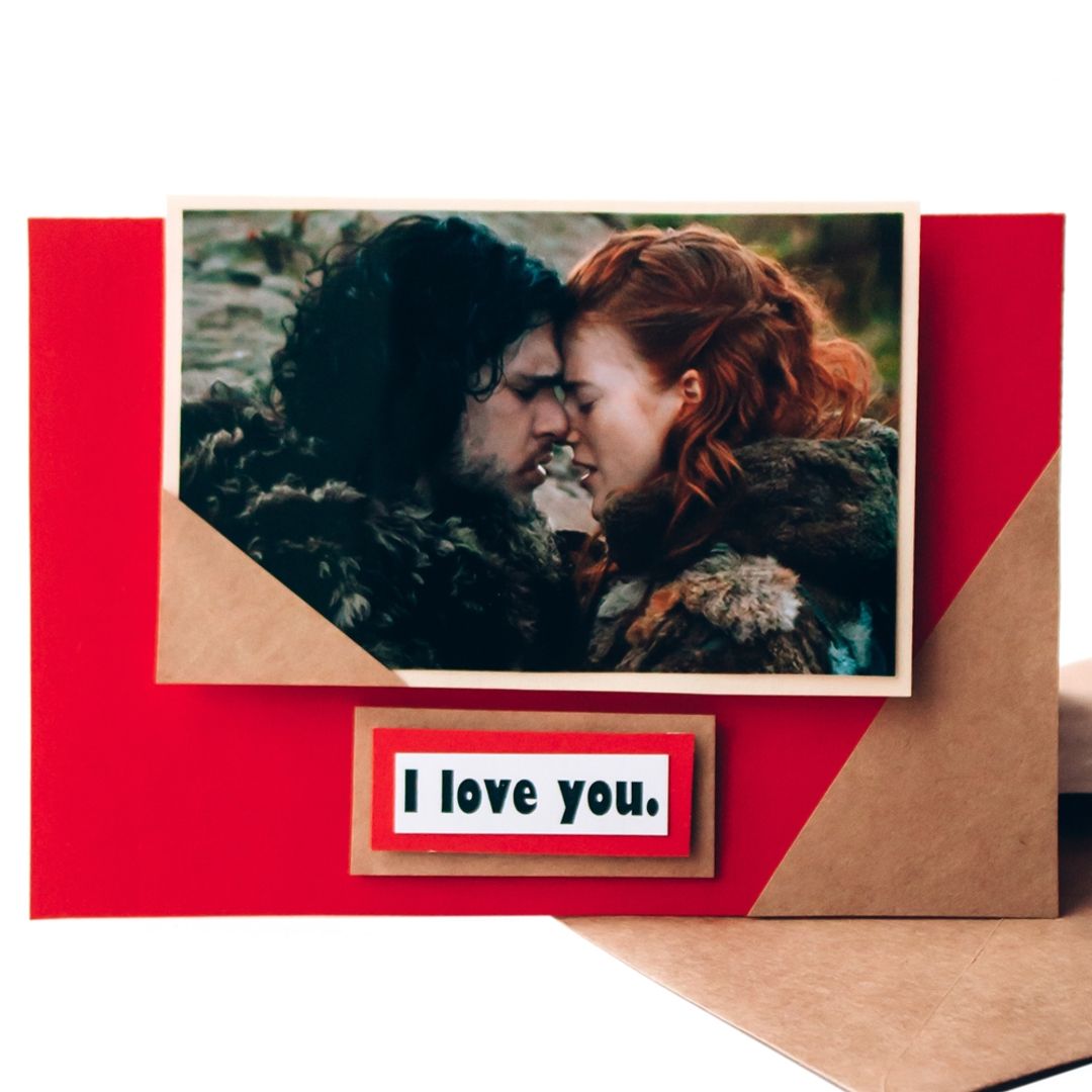 Открытка Игра Престолов Джон Сноу и Игритт Открытка Игра Престолов Джон Сноу и Игритт