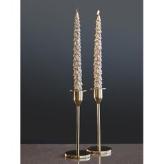 Набор из двух свечей золотого цвета из коллекции New Year Essential, 25 см