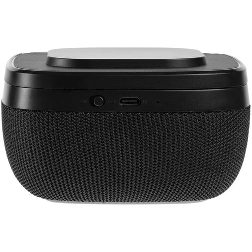 Колонка c беспроводной зарядкой Esca и подсветкой лого (Черная)