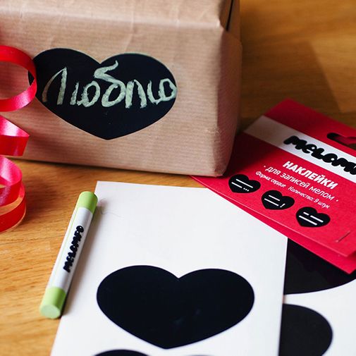 Наклейки для записей мелом Сердечки Меломпо Наклейки для записей мелом Сердечки Меломпо