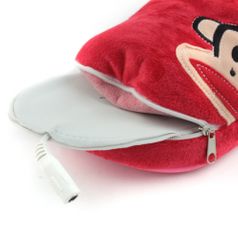 Тапочки с подогревом от USB Обезьянки Красные