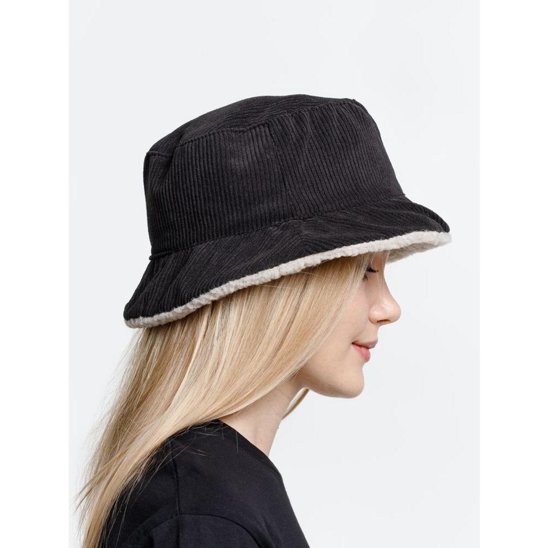 Панама Bucket двусторонняя (Темно-серая с бежевым) Панама Bucket двусторонняя (Темно-серая с бежевым)