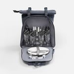 Набор для пикника Picnivo на 4 персоны (темно-серый меланж)