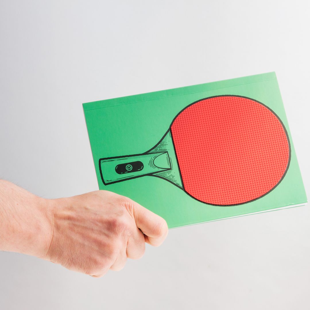 Блокнот-ракетка для игры в пинг-понг