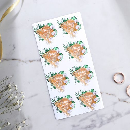 Приглашение на свадьбу в крафтовом конверте Тропики Приглашение на свадьбу в крафтовом конверте Тропики