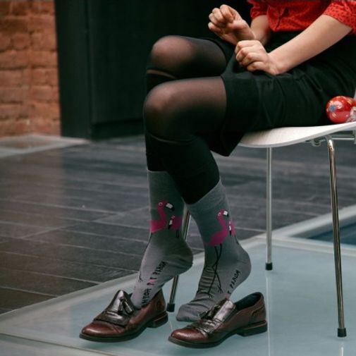 Носки Все обожают розовых фламинго