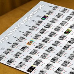 Скретч-постер 100 лучших сериалов