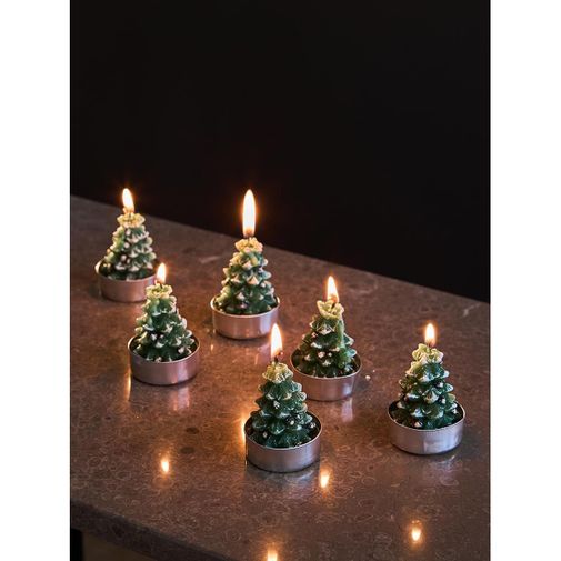 Набор декоративных свечей Enchanted woods из коллекции New Year Essential, 6 шт.