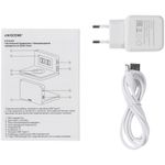 Часы настольные с беспроводным зарядным устройством Pitstop (белый)