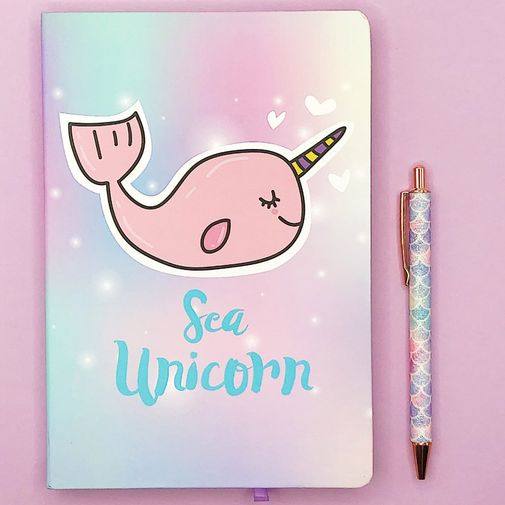 Блокнот Кит-единорог Sea unicorn (А5)