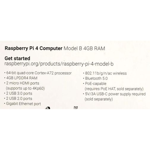 Микрокомпьютер Raspberry Pi 4 4Gb RAM Микрокомпьютер Raspberry Pi 4 4Gb RAM