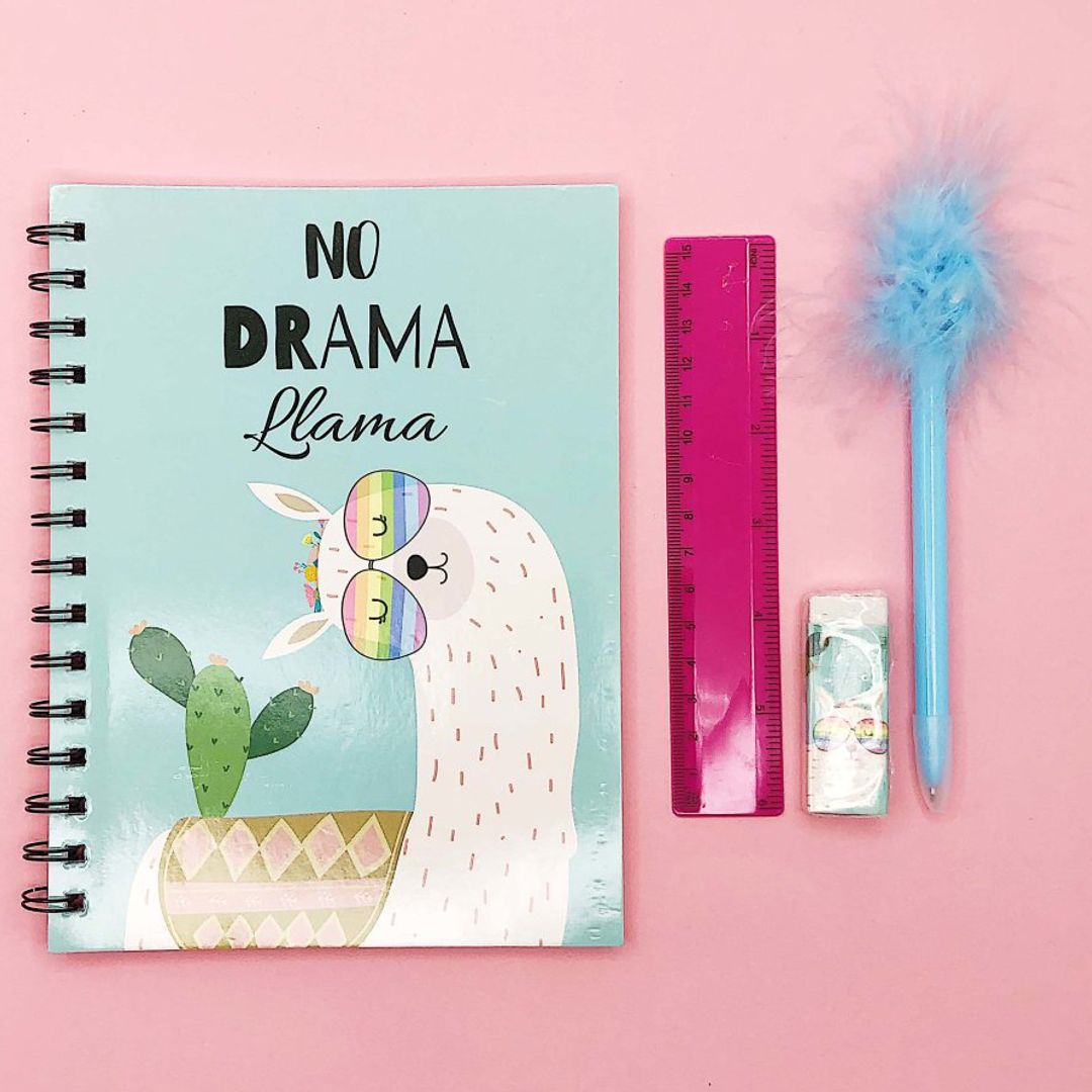 Канцелярский набор Лама Pink lama