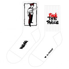 Носки спортивные F#!& The Police (20 см) (38-41)