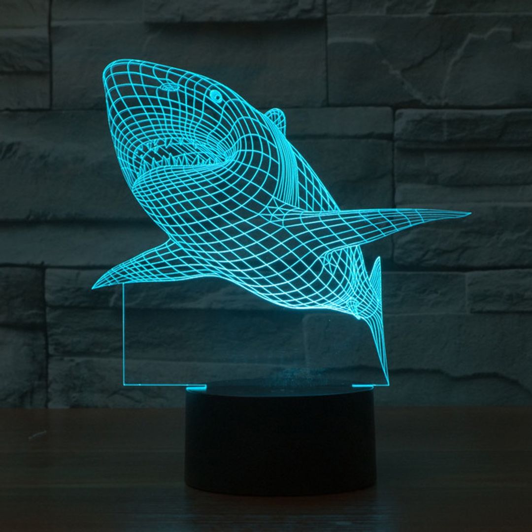 3D Лампа Акула