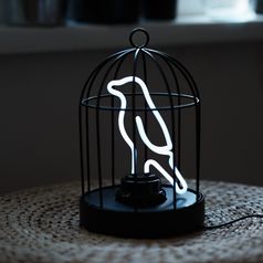 Светильник Неоновая птица в клетке Neon Bird