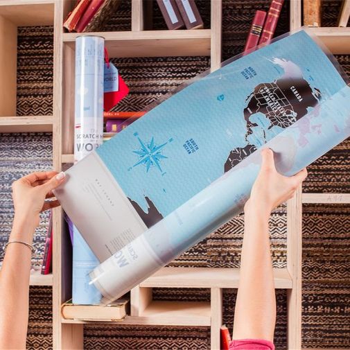 Скретч-карта мира Silver (на английском)