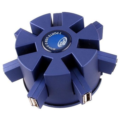 Круглый USB Хаб 7 портов Синий Круглый USB Хаб 7 портов Синий