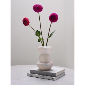 Ваза Riverstone, 25 см, жемчужно-серая Ваза Riverstone, 25 см, жемчужно-серая