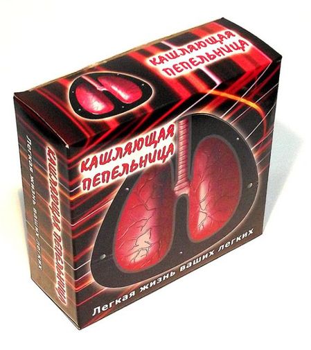 Кашляющая пепельница Белая