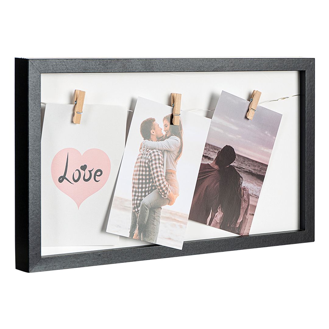 Рамка для фотографий с подсветкой Everyday (22х38 см, черная) Рамка для фотографий с подсветкой Everyday (22х38 см, черная)