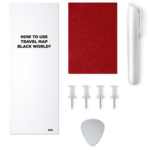 Скретч-карта мира Travel Map Black World в металлической раме (на английском)