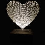 3D Лампа Сердце В темноте