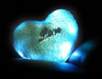 Светящаяся подушка Сердечко Голубое