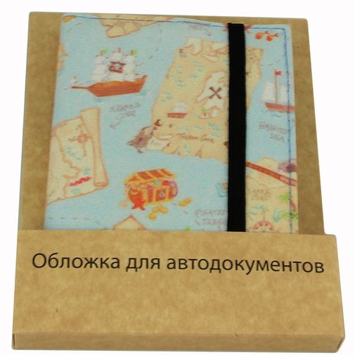 Обложка для автодокументов Pirate Map В упаковке