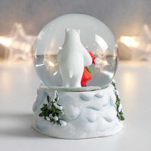 Стеклянный шар Малыш с мишкой Стеклянный шар Малыш с мишкой