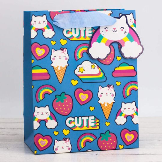                                      Подарочный пакет Many cute many kitten (18 х 23 х 10 см)