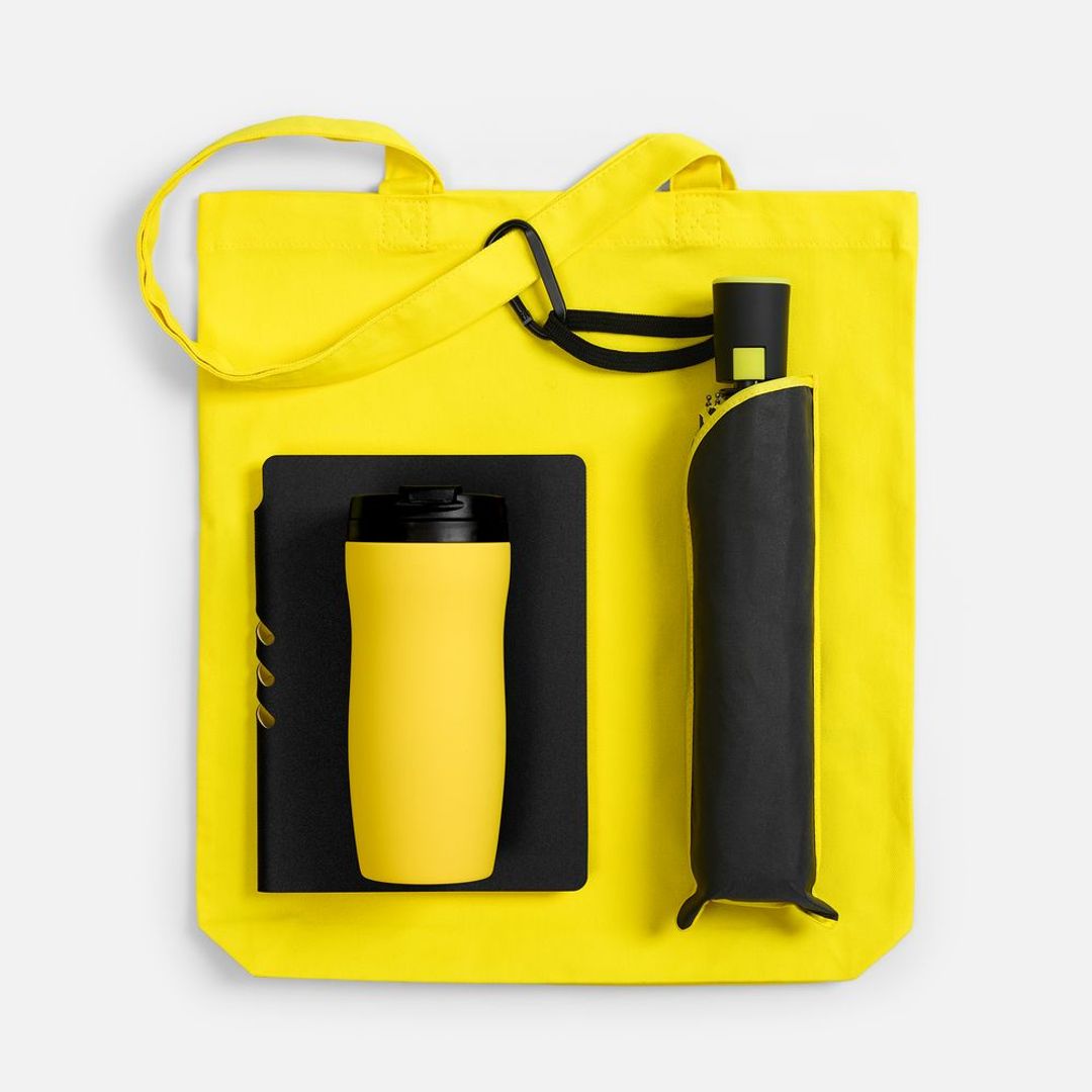 Подарочный набор Flexpen Black Walk (черный с желтым)