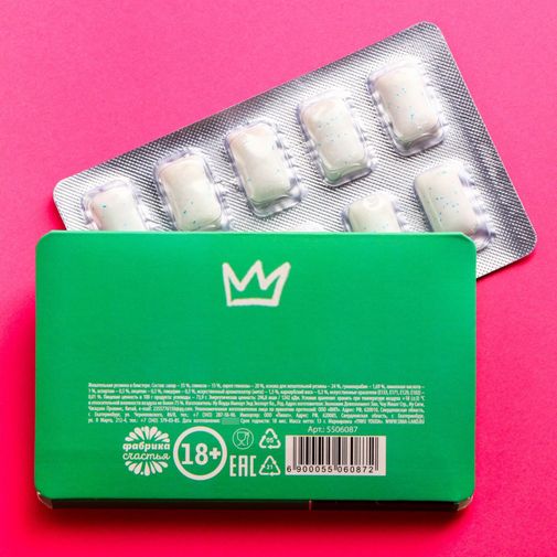 Жевательная резинка Матный вкус (мята) Жевательная резинка Матный вкус (мята)