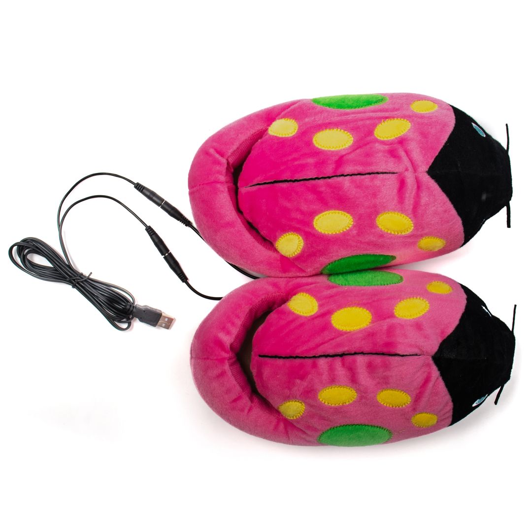 Тапочки с подогревом от USB Божьи коровки Тапочки с подогревом от USB Божьи коровки