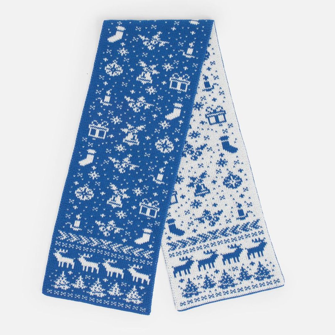 Шарф Holidale (синий с молочным) Шарф Holidale (синий с молочным)