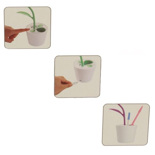 Лампа Органайзер Цветок (Салатовый) Включение и зарядка Лампа Органайзер Цветок (Салатовый) Включение и зарядка